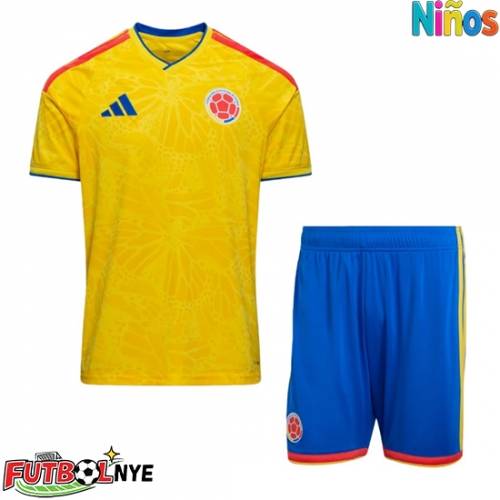 Camiseta Colombia Primera Equipación para niños Mundial 2026 manga corta (+ pantalones cortos)
